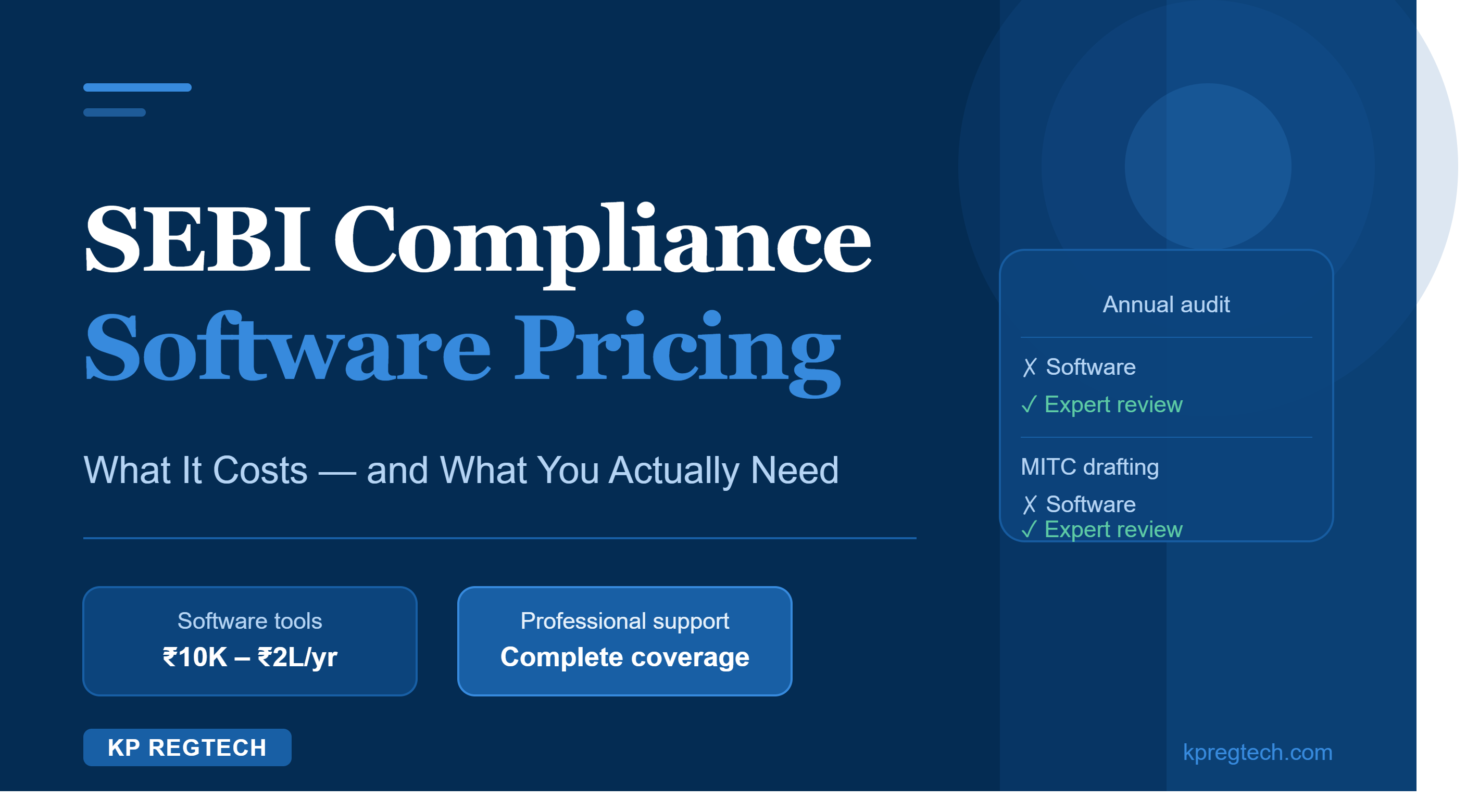 SEBI Compliance Software Pricing: What It Costs and What You Actually Need